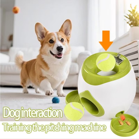 NWT INTERACTIVE FETCH & GREAT DOG DISPENSER, ONE SIZE, GREEN/WHITE - Picture 2 of 11
